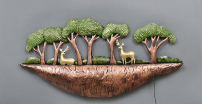 Deer Metal Wall Art with LED