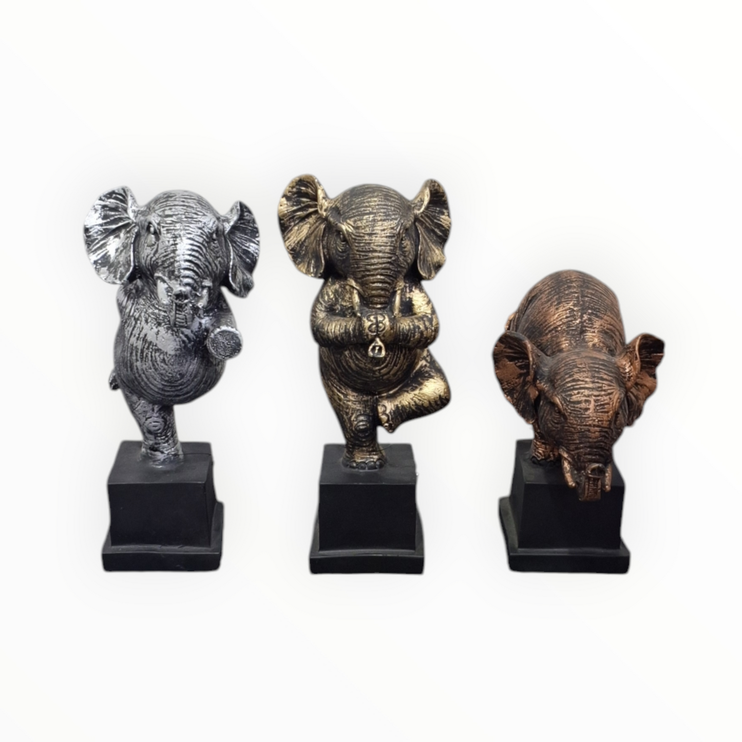 Yoga Elephants Set of 3