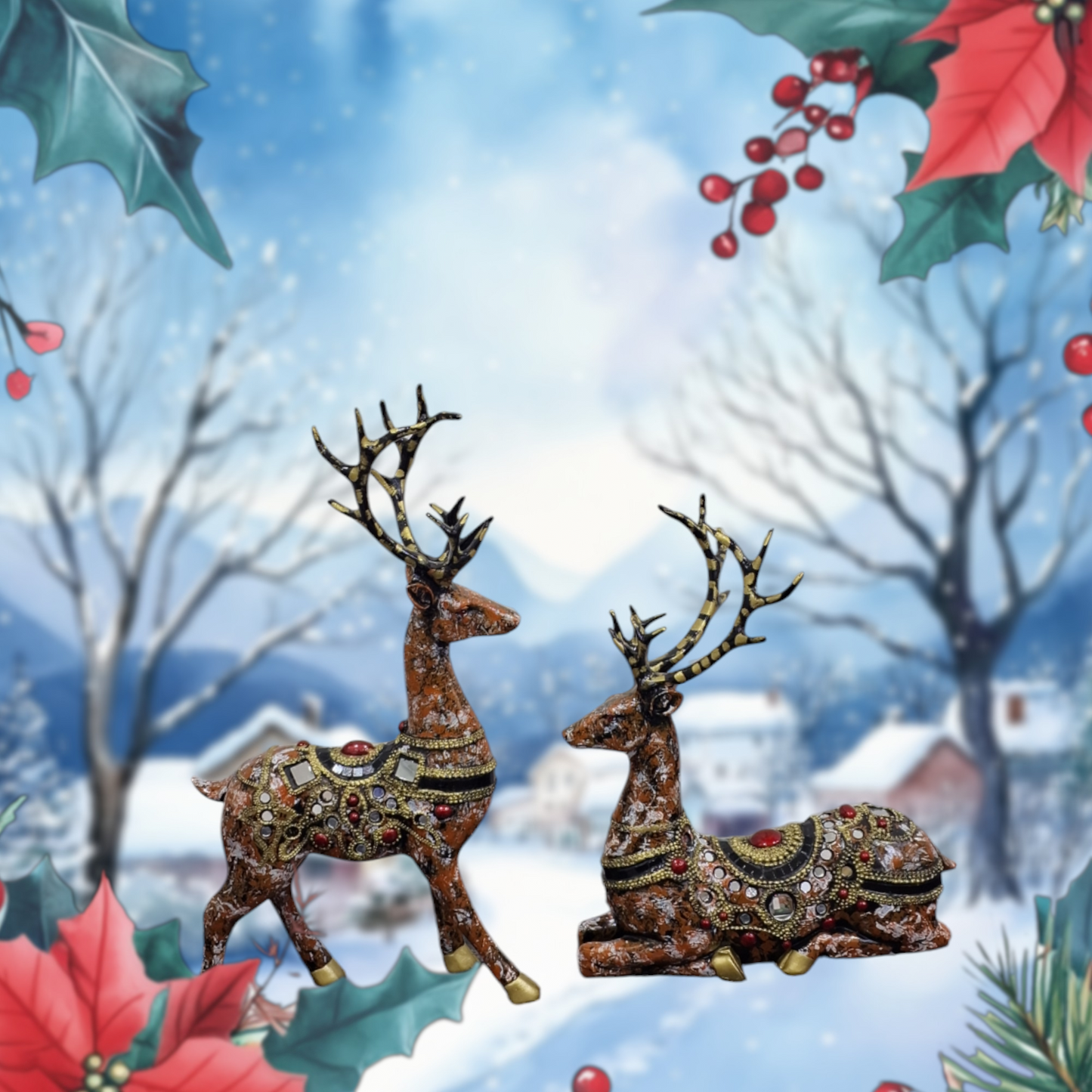 Christmas Deer Set of 2