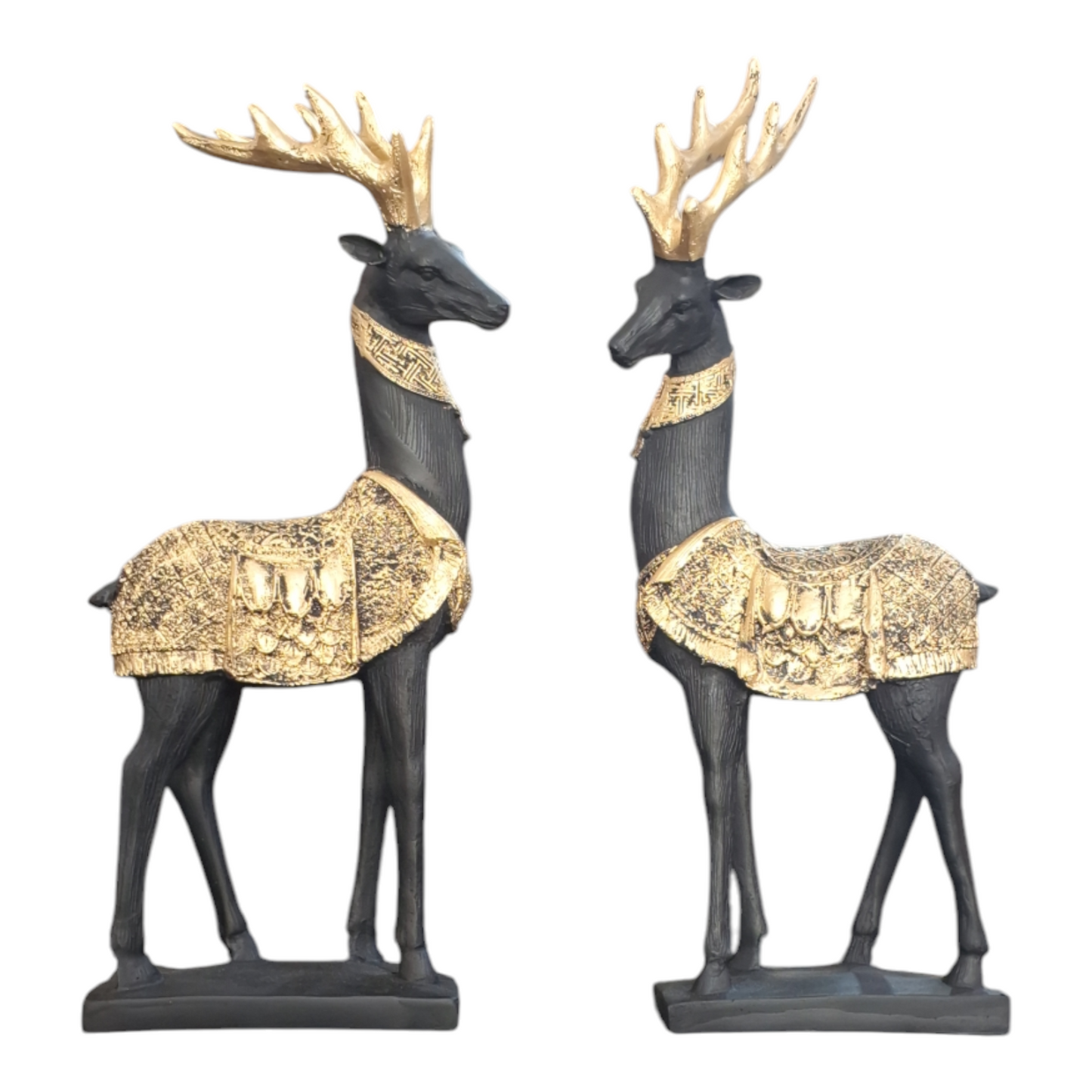 Black Golden Deer Set of 2